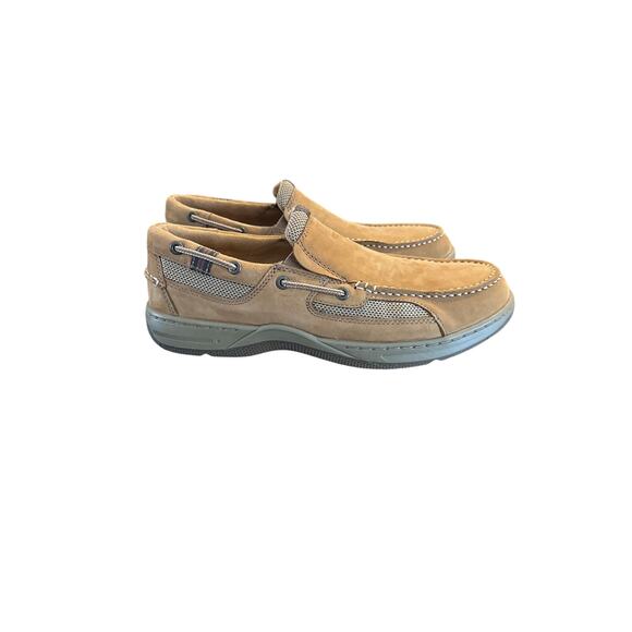 Men’s G.H. Bass Baron Tan Genuine Suede Loafers. Size 11 Wide NWB!